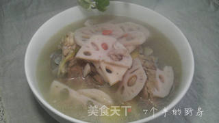 莲藕炖筒子骨汤的做法步骤:4