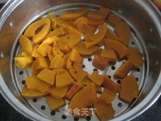 南瓜豆包的做法步骤:2