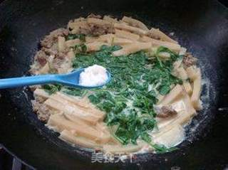冬天里凉粉也暖身——瘦肉豆浆煮凉粉的做法步骤:14