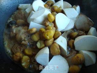 栗子杏鲍菇焖鸡的做法步骤:9