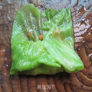 蚝油翡脆包菜卷的做法步骤：7