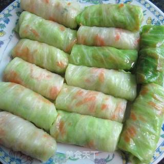 蚝油翡脆包菜卷的做法步骤：8