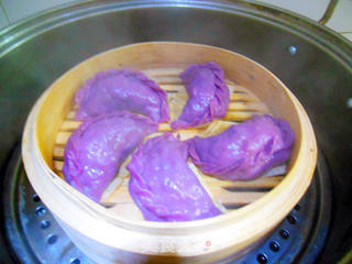 紫薯白菜蒸饺——靓的有一套的做法步骤:18