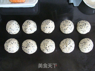 豆渣芝麻排包的做法步骤:13