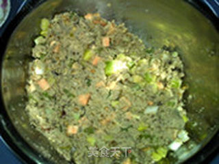 豆渣杂蔬蒸饼的做法步骤:7