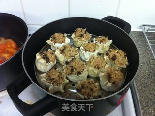 香菇牛肉末糯米烧麦的做法步骤：5