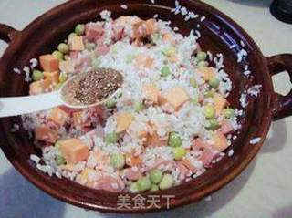 教你如何煮好砂锅饭——豆浆五彩砂锅饭的做法步骤:6