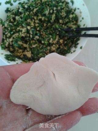 鲜美多汁——韭菜鸡蛋虾皮饺子的做法步骤:5