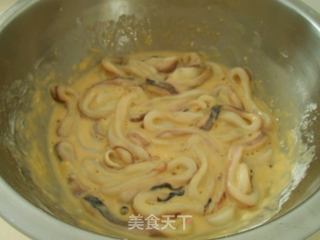 休闲西餐小吃——炸鱿鱼圈的做法步骤:4