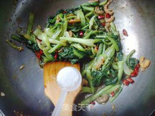 海米扒油菜的做法步骤:16