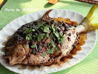 豆豉黄鲳鱼的做法步骤:9