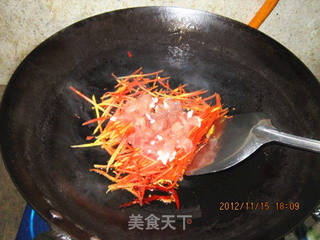 爆双丝的做法步骤:8