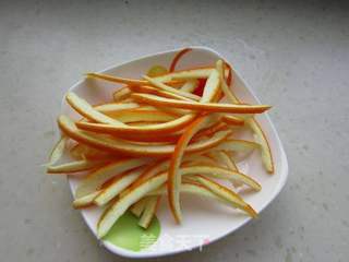 橙子皮凉拌青萝卜丝的做法步骤:4