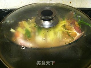 糖蒜蒸鲻鱼的做法步骤:7