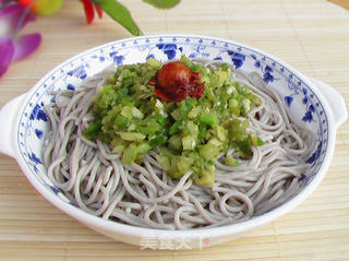 蚝油青椒苦荞麦面条的做法步骤:10
