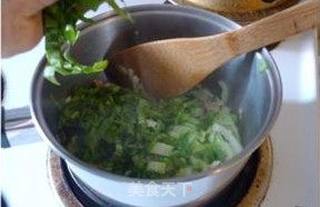 油菜虾皮疙瘩汤的做法步骤:6