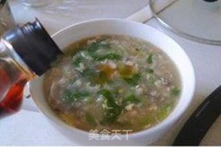 油菜虾皮疙瘩汤的做法步骤:13
