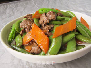 甜蜜豆炒牛肉的做法步骤:11