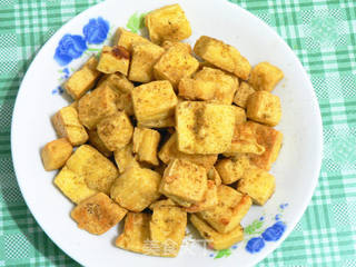 香煎孜然豆腐干的做法步骤:5