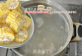 冬季靓汤——玉米山药西洋菜排骨汤的做法步骤:4