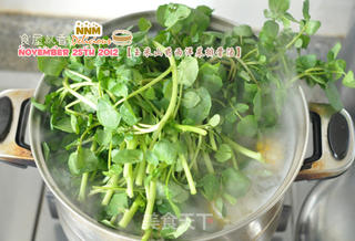 冬季靓汤——玉米山药西洋菜排骨汤的做法步骤:5