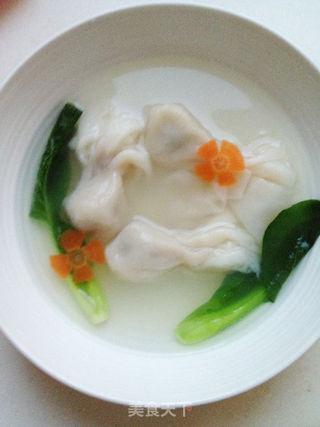 鸡汤鲜虾鱼包饺的做法步骤:12