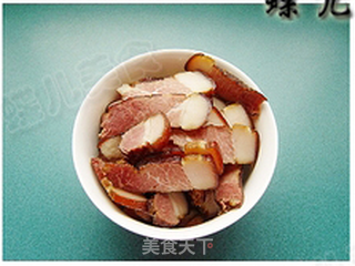 腊肉炒油豆角的做法步骤:3