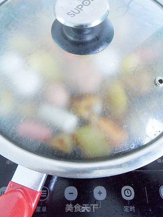 【冬日里的开胃菜】飘香鸡块烩丸子的做法步骤:12