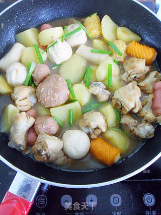 【冬日里的开胃菜】飘香鸡块烩丸子的做法步骤:13