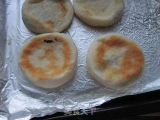 烤牛奶豆沙糯米饼的做法步骤:8