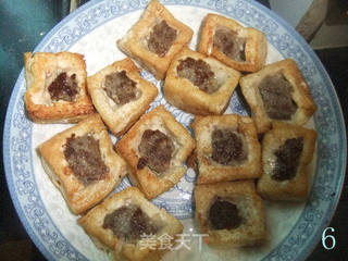 蚝油豆腐镶肉的做法步骤:6