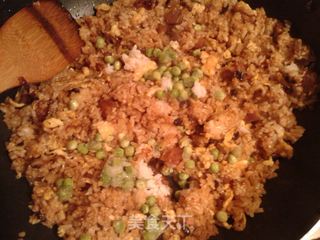 风味腊肠炒饭的做法步骤:8