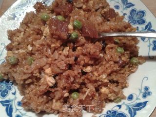 风味腊肠炒饭的做法步骤:9
