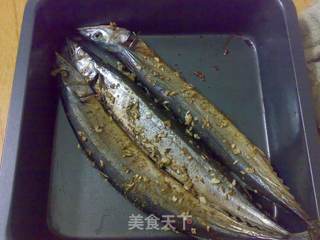 椒香秋刀鱼的做法步骤:6