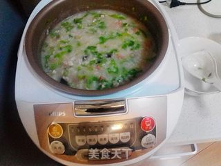 老公最爱——之——皮蛋蔬菜瘦肉粥的做法步骤:6