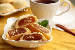 杏仁蜜桃酥的做法步骤:16