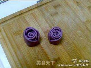 紫色玫瑰馒头的做法步骤:12