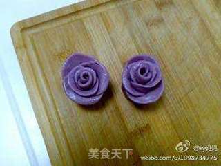 紫色玫瑰馒头的做法步骤:16