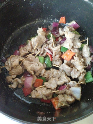 荤菜炒出烧烤味——牙签羊肉的做法步骤:9