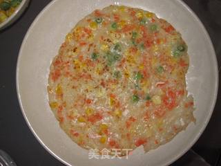 玉米豌豆胡萝卜饼的做法步骤：6