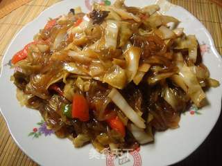 家常泡菜炒粉条的做法步骤:10