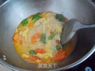西红柿鸡蛋鲜虾面条的做法步骤:10