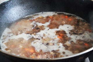 蔬菜丁肉末拌粉的做法步骤:7