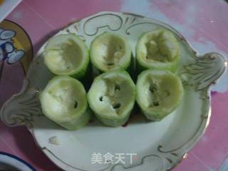 丝瓜鲜虾盅的做法步骤:2
