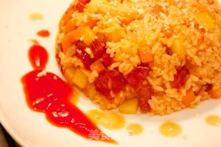腊味炒饭的做法步骤:3