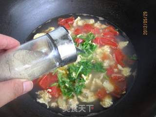 西红柿白蛤鸡蛋汤的做法步骤:11