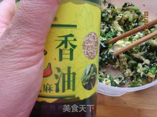 油菜鸡蛋煎饼的做法步骤:8