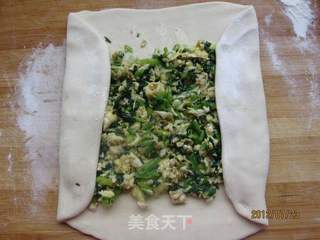 油菜鸡蛋煎饼的做法步骤：12