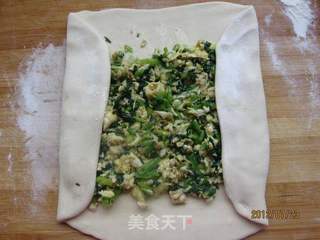 油菜鸡蛋煎饼的做法步骤:12
