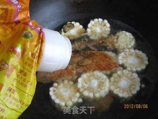 三文鱼排玉米汤的做法步骤:10
